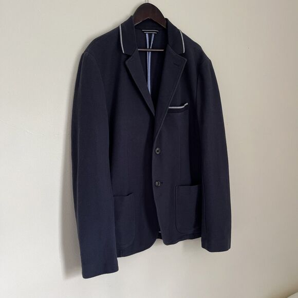 Gant Pique Weekender Fit Mens Summer Blazer Sportcoat Jacket, Dark Navy- Sz 50 - Picture 3 of 9